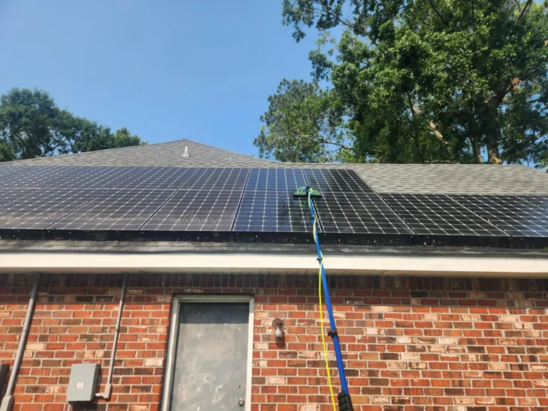 Waterf fed pole system with RO & DI Water - before - Riverfront Window Cleaning in Covington