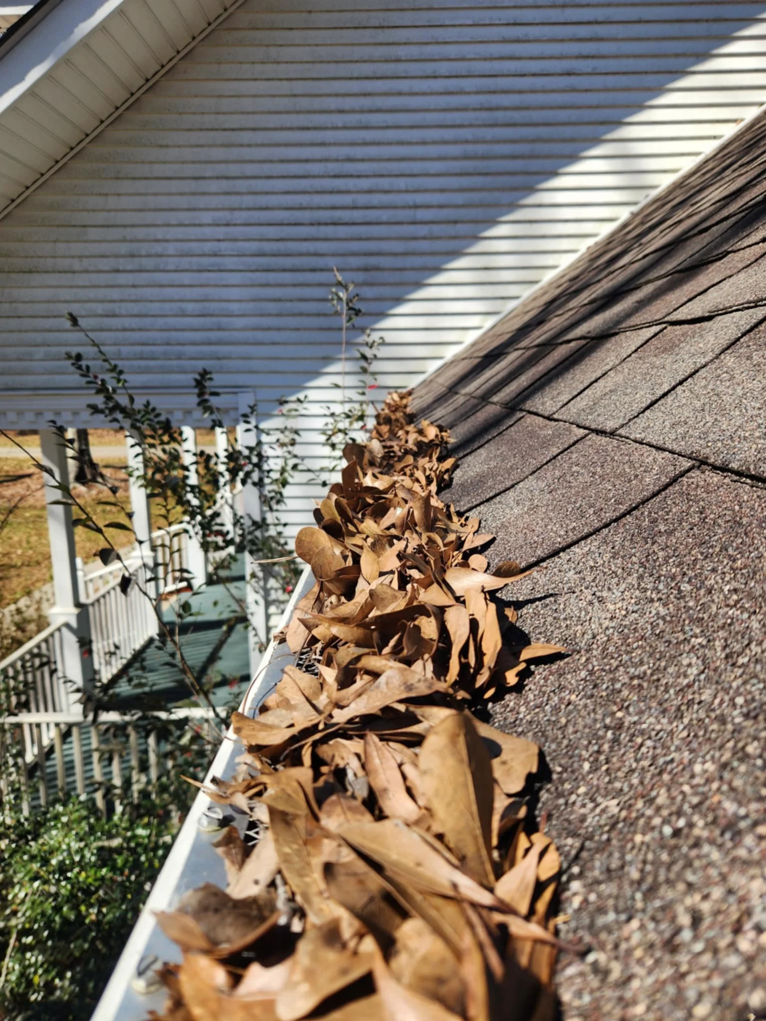 gutter clean before Riverfront Window Cleaning in Covington